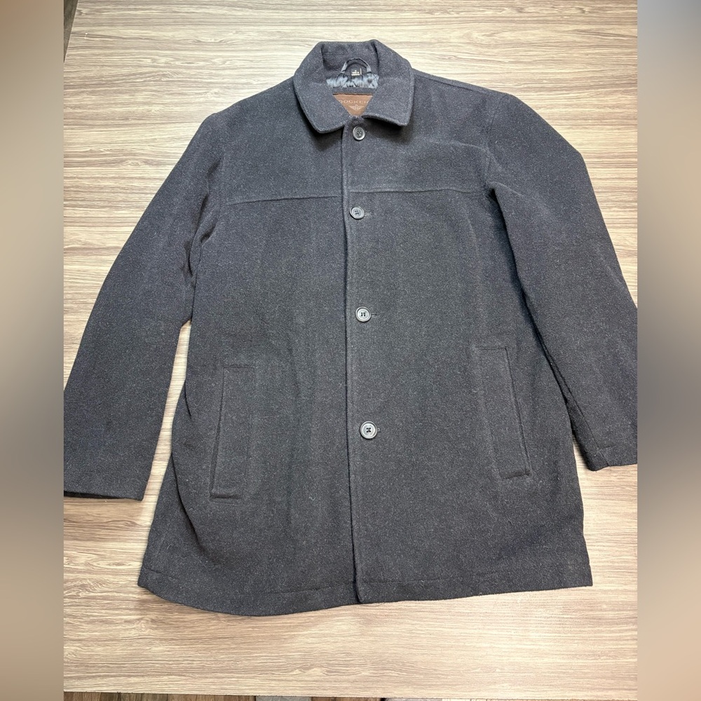 Dockers Men’s Gray Wool Blend Coat Size Medium
